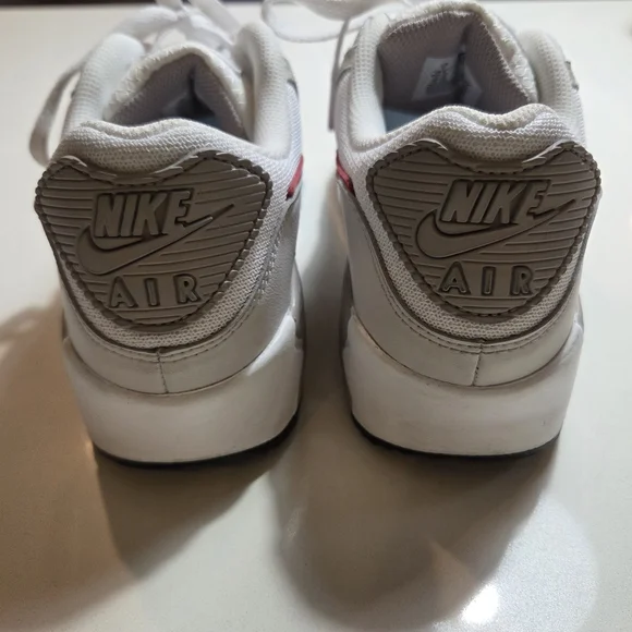 Nike Air Max White, Red And Gray Sneakers - Women's 8.5 / Youth 7 - Picture 2 of 8